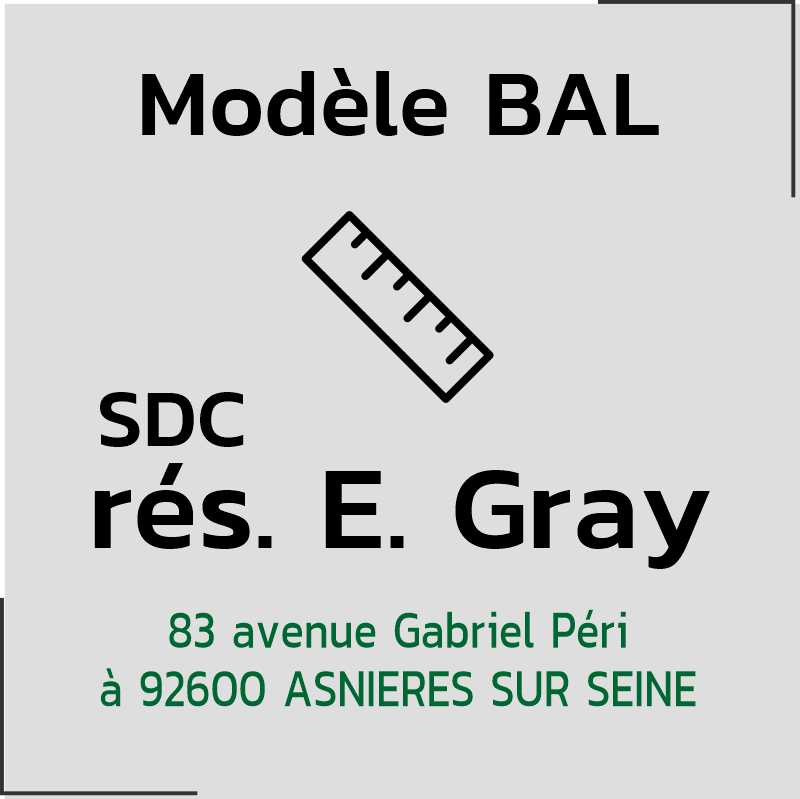 Modèle copropriété SDC E. Gray