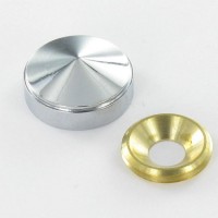 4 cache-vis, vis et chevilles - Argent 4 cache-vis, vis et chevilles - Argent