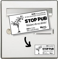 Plaque Stop Pub XL - Réduisons nos déchets Plaque Stop Pub XL - Réduisons nos déchets