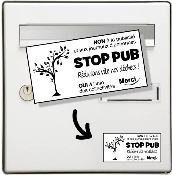 Plaque Stop Pub XL - Réduisons nos déchets Plaque Stop Pub XL - Réduisons nos déchets
