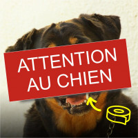 Plaque gravée - ATTENTION AU CHIEN