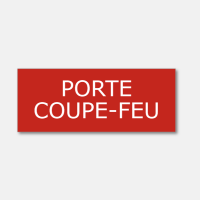 Panneau porte coupe feu - Format 15x6cm Panneau porte coupe feu - Format 15x6cm