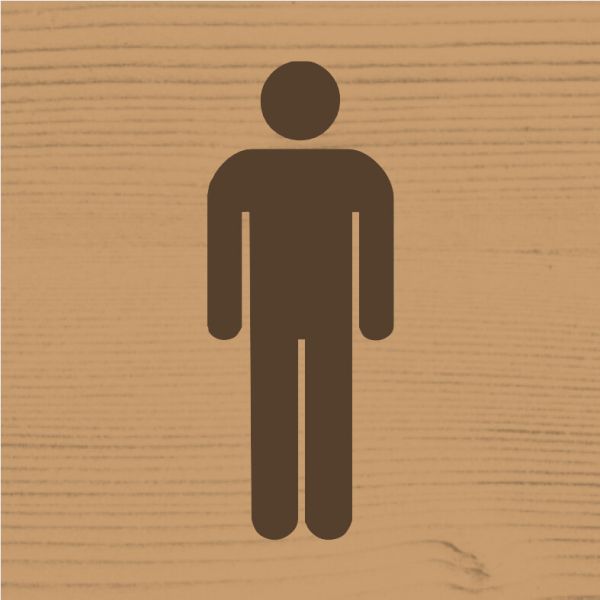 Pictogramme bois 10x10cm - Homme