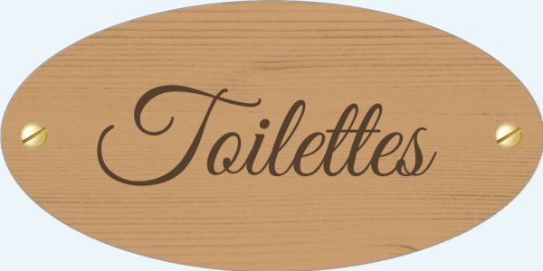 Plaque Toilettes sur-mesure avec vis