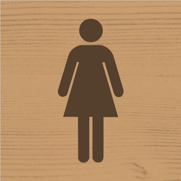 Pictogramme bois 10x10cm - Femme