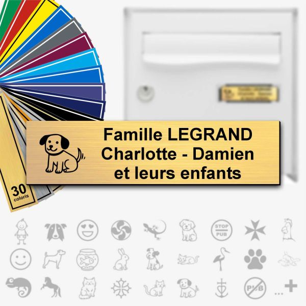 Plaque de boîte aux lettres sur-mesure