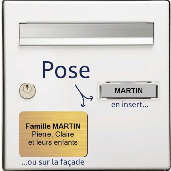 Plaque de boîte aux lettres sur-mesure