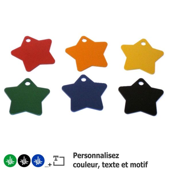 Médaillon pour animal forme étoile