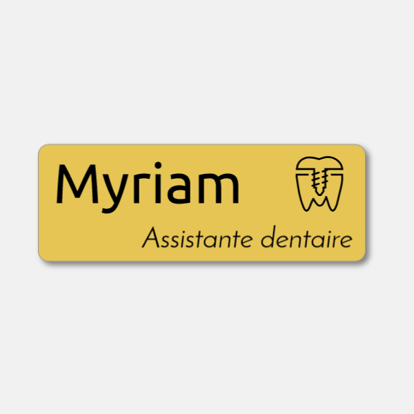 Badge nominatif PVC - personnalisation par gravure laser