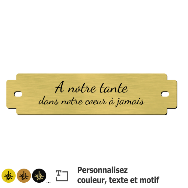 Inter funéraire personnalisable - 1 à 3 lignes de texte