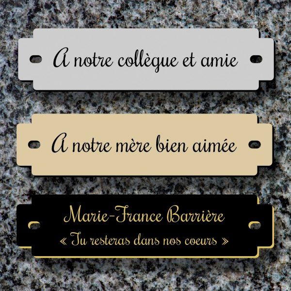 Inter funéraire personnalisable - 1 à 3 lignes de texte