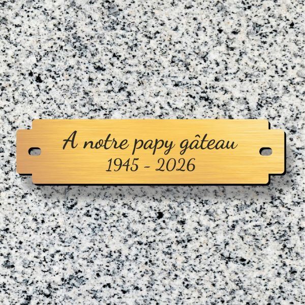 Inter funéraire personnalisable - 1 à 3 lignes de texte