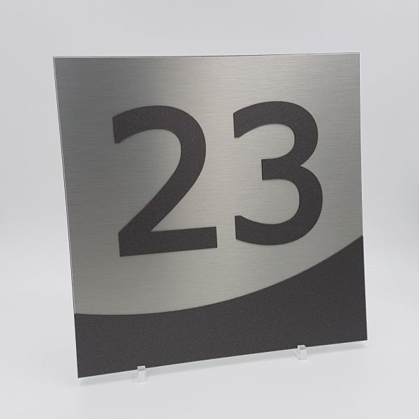 Numéro de maison alu 20x20cm - Pose collée