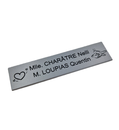 Plaque boite aux lettres en aluminium sur-mesure