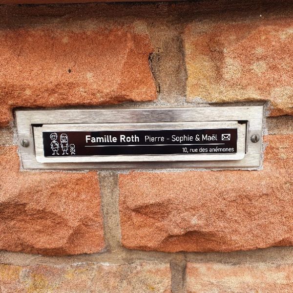 Plaque boite aux lettres en Aluminium - grand format