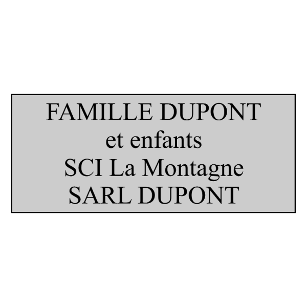 Plaque boite aux lettres Grand Format