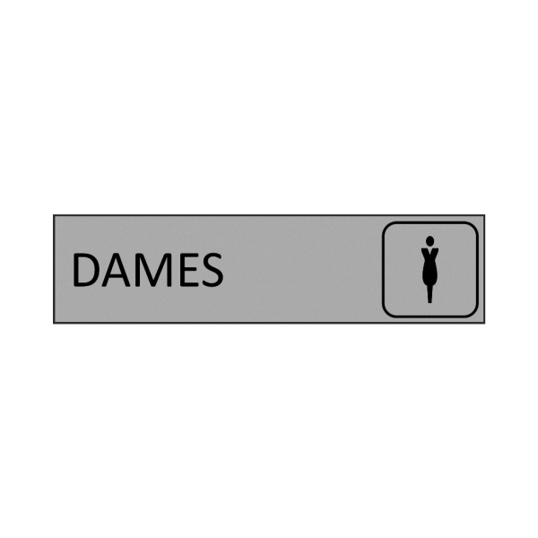 Plaque de porte DAMES en gravoply - 16x4cm