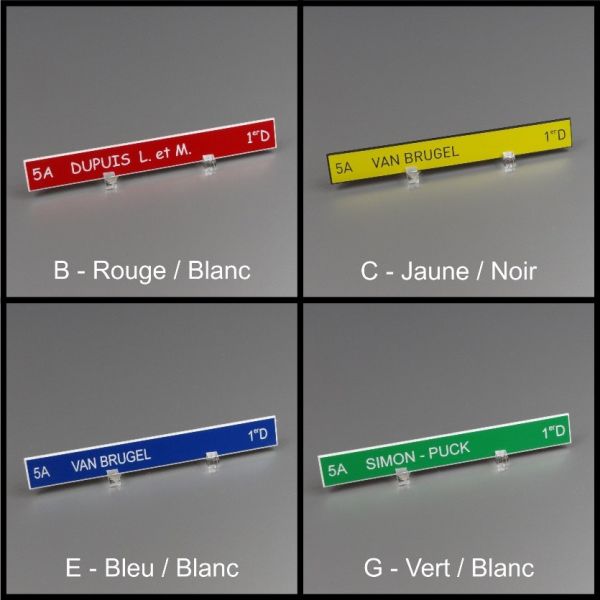 Plaque gravée pour tableau nominatif