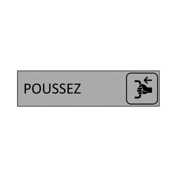Plaque de porte POUSSEZ en gravoply - 16x4cm