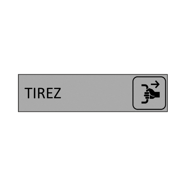 Plaque de porte TIREZ en gravoply - 16x4cm