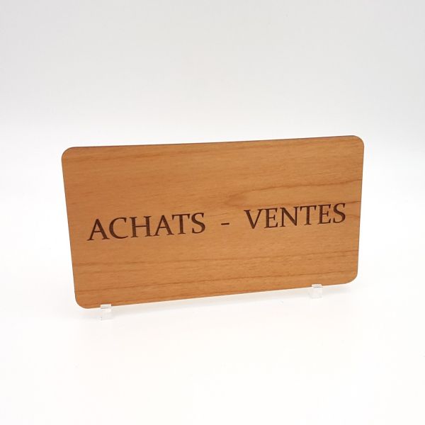 Planchette gravée en bois sur-mesure