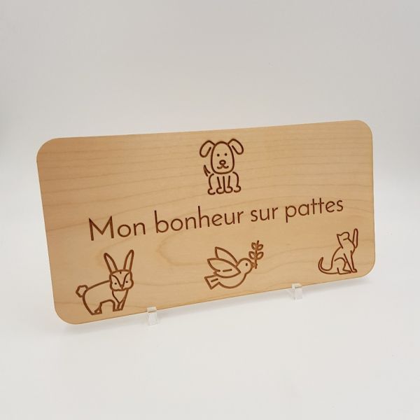 Planchette gravée en bois sur-mesure