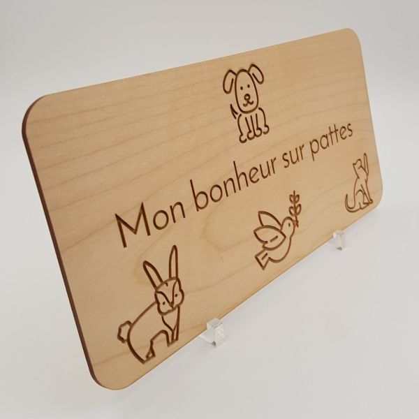 Planchette gravée en bois sur-mesure