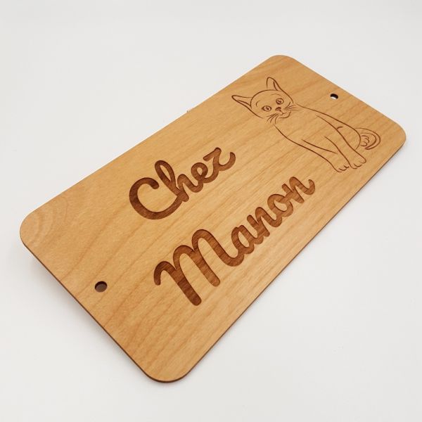 Planchette gravée en bois sur-mesure