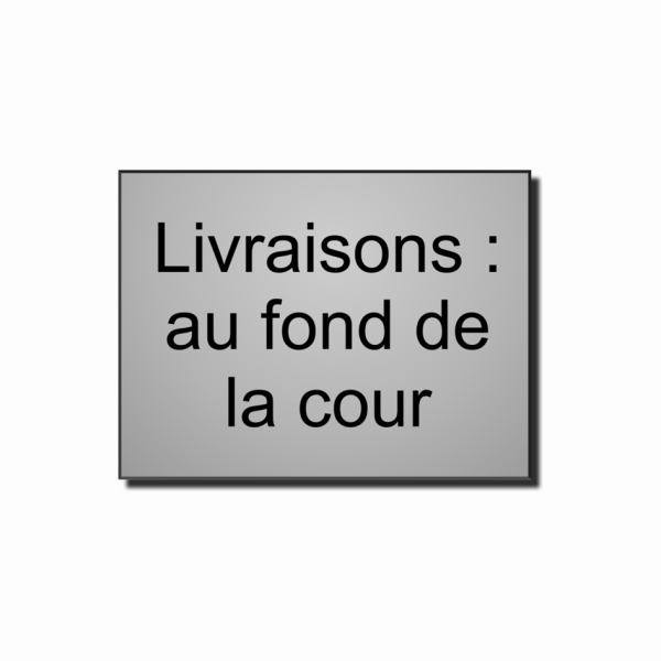 Plaque professionnelle gravée