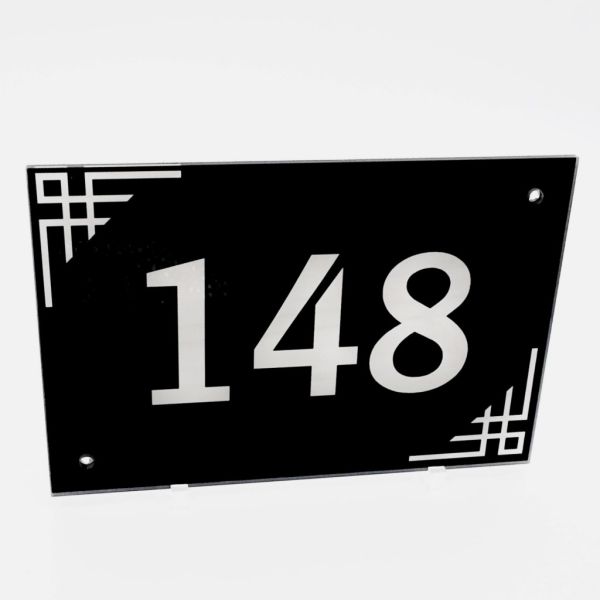 Numéro de maison PlexiSign + 2 cache vis assorties