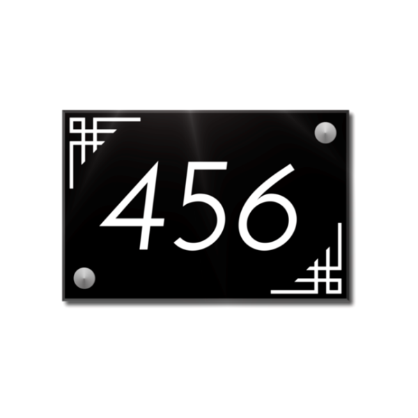 Numéro de maison PlexiSign + 2 cache vis assorties