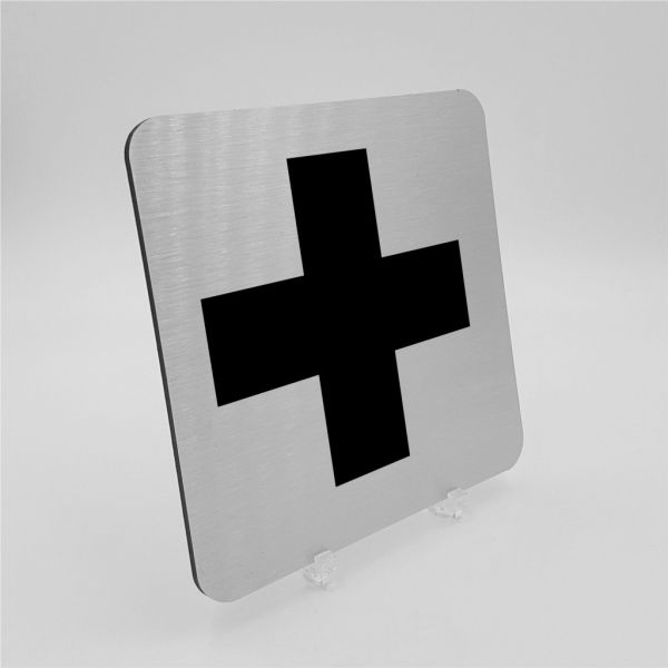 Pictogramme Infirmerie en aluminium brossé