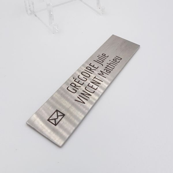 Plaque boite aux lettres en acier inoxydable (inox)