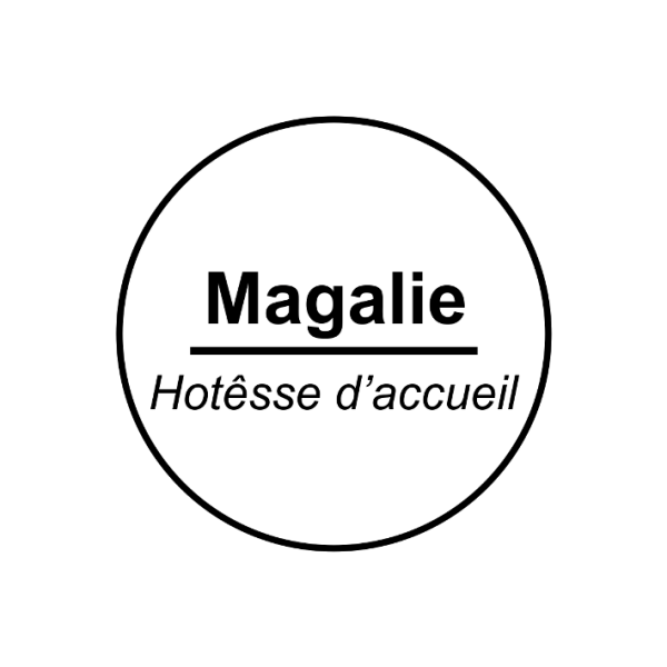 Badge nominatif PVC - personnalisation par gravure laser