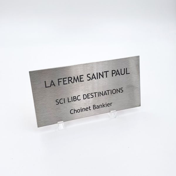 Plaque boite aux lettres en acier inoxydable (inox)