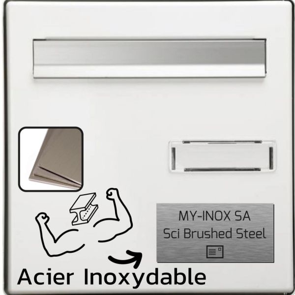 Plaque boite aux lettres en acier inoxydable (inox)