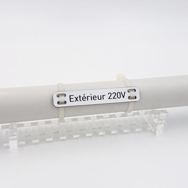 Etiquette PVC pour repérage de gaines, câbles, tuyaux - à personnaliser