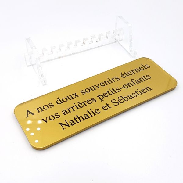 Plaque professionnelle gravée