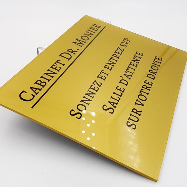 Plaque professionnelle gravée