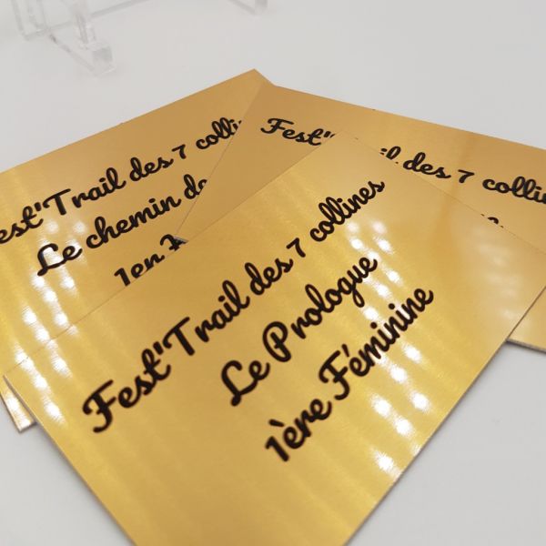 Plaque de trophée en aluminium sur mesure