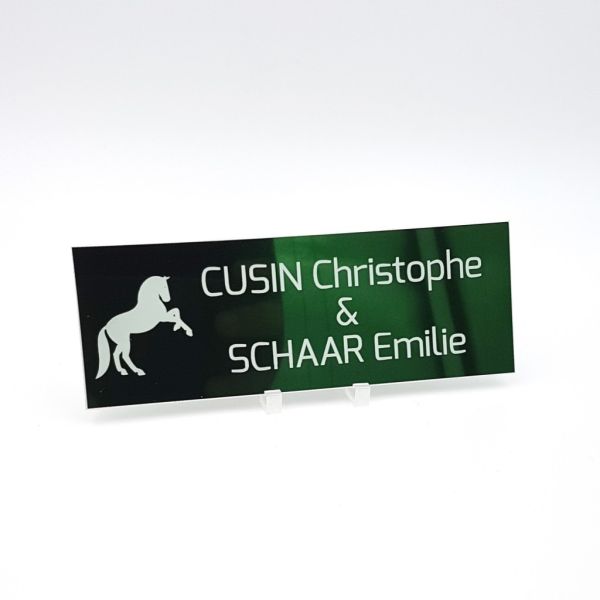 Plaque en aluminium gravée au laser sur mesure