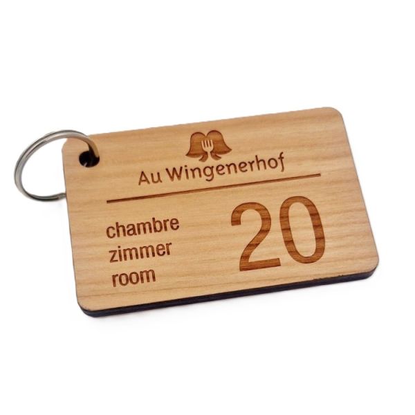 Porte-clé en bois personnalisé | sur-mesure