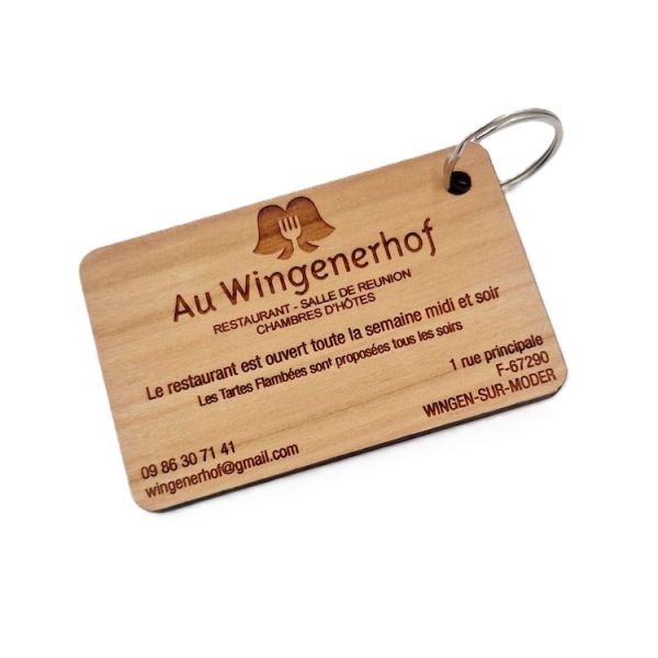 Porte-clé en bois personnalisé | sur-mesure