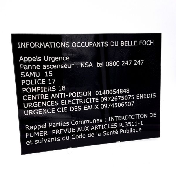 Plaque professionnelle gravée