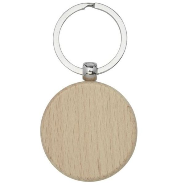 Porte clé bois de hêtre rond