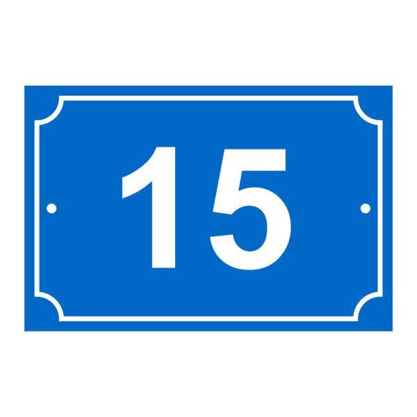 Numéro de maison PVC forme rectangulaire