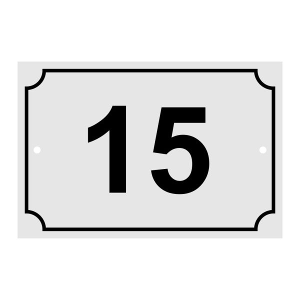 Numéro de maison PVC forme rectangulaire