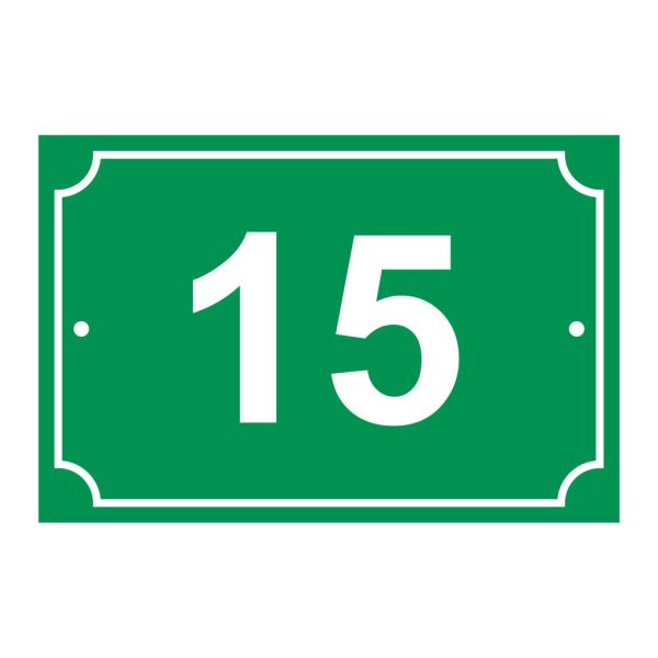 Numéro de maison PVC forme rectangulaire