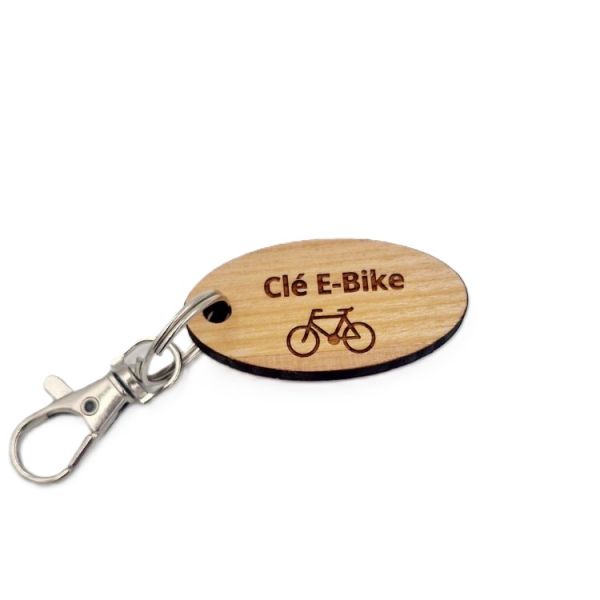 Porte-clé en bois à personnaliser | forme ovale