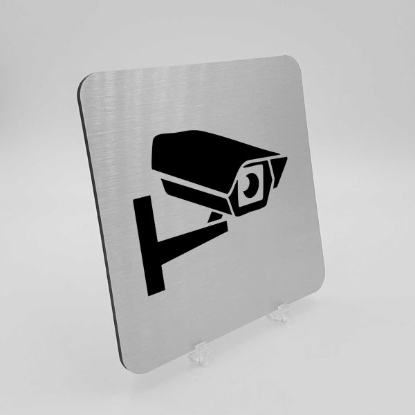 Pictogramme Caméra de Surveillance en alu brossé